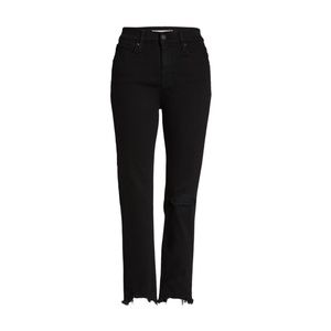 Levi's 724 High Rise Crop Straight Leg Jeans in Black